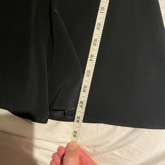 NWT Co Collections Peasant Sleeve Short Dress in Black Stretch Crepe in Sz Small - Picture 7 of 9